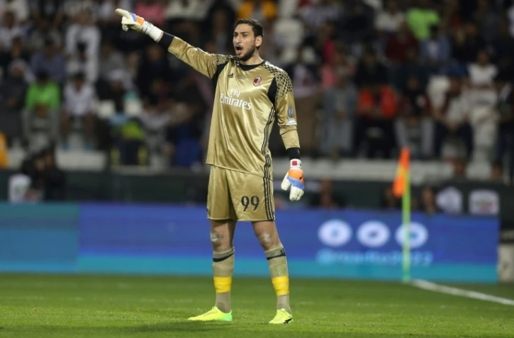 Le gardien de l'AC Milan Gianluigi Donnarumma lors de la Supercoupe d'Italie, le 23 décembre 2016 à Doha