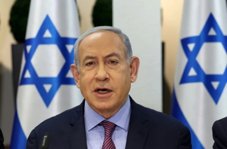 Le Premier ministre Benjamin Netanyahu, le 31 décembre 2023 à Tel-Aviv
