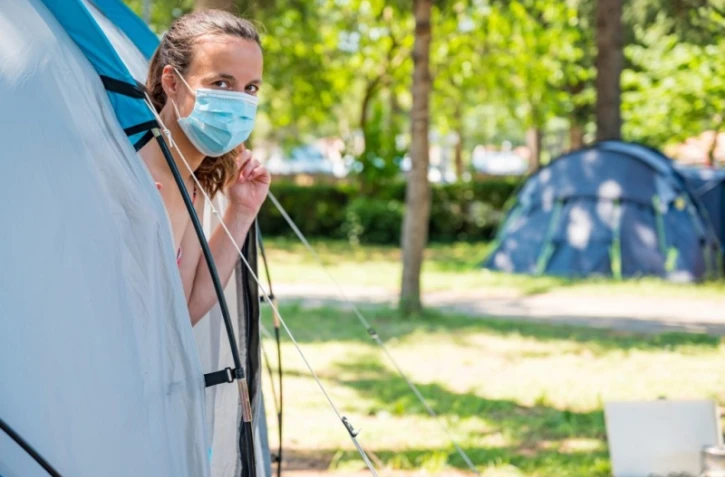 Port du masque obligatoire dans l'enceinte du Camping Ermitage Lagon