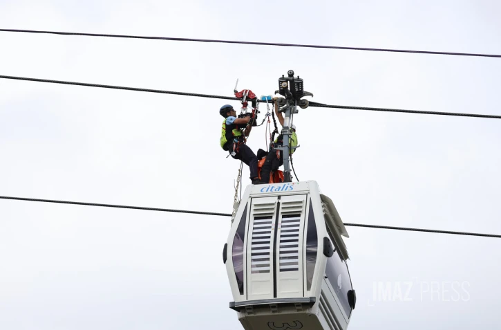 exercice évacuation téléphérique papang