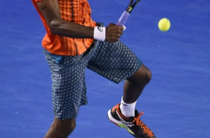 Le Français Gaël Monfils pendant son quart de finale d'Open d'Australie contre le Canadien Milos Raonic, le 27 janvier 2016 à Melbourne