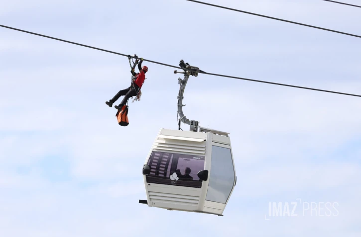 exercice évacuation téléphérique papang