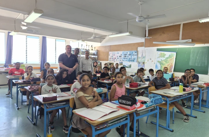 Étang Saint-Leu : Perceval Gaillard à la rencontre des élèves de CM2