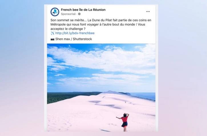Quand French Bee fait de la pub pour la Métropole... malgré le motif impérieux 