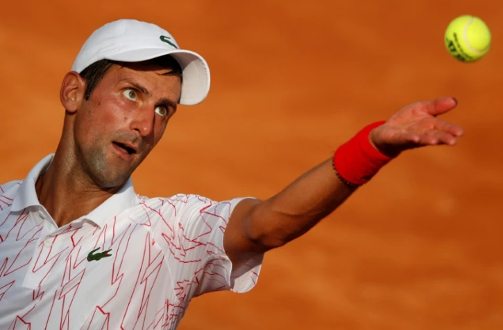 Le Serbe Novak Djokovic face Ă son compatriote Filip Krajinovic en 8e de finale du tournoi de Rome, le 18 septembre 2020