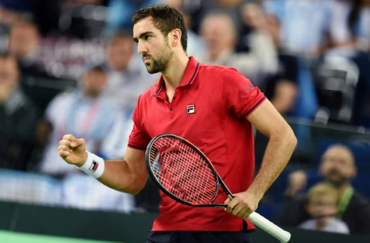 Le Croate Marin Cilic  en finale de la Coupe Davis, le 25 novembre 2016 à Zagreb