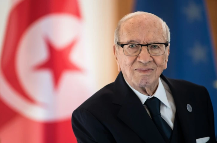Béji Caïd Essebsi, alors président de la Tunisie, photographié au palais présidentiel à Berlin, le 30 octobre 2018