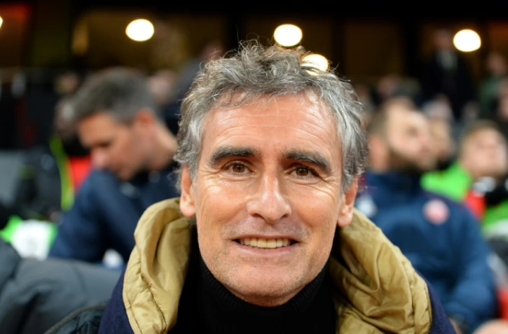 Olivier Dall?Oglio, alors entraîneur de Dijon, suit le match contre Rennes au  Roazhon Park, le 8 décembre 2018 