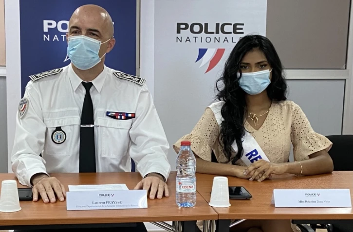 Miss Réunion 2021 et la police 