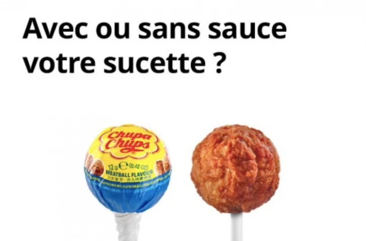 Une sucette au goût boulette de viande, la blague du 1 er avril qui devient réalité
