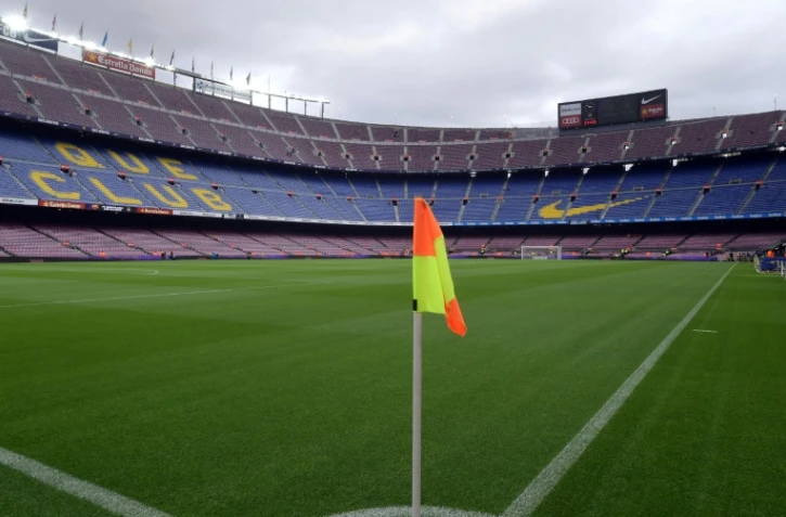 Le Camp Nou, stade du FC Barcelone, vide après l'annulation d'un match de Championnat d'Espagne entre le Barça et Las Palmas le 1er octobre 2017