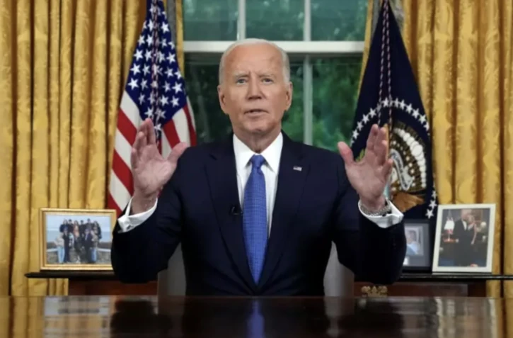 Joe Biden à la Maison Blanche le 24 juillet 2024 ( POOL / Evan Vucci )