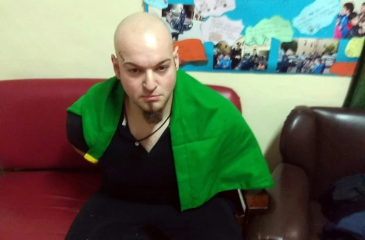 L'homme arrêté après la fusillade qui a blessé six Africains à Macerata, dans le centre de l'Italie, le 3 février 2018.