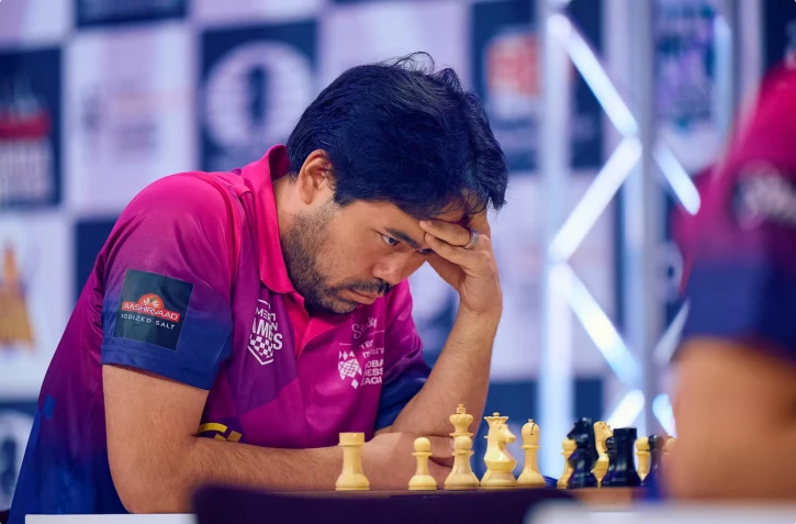 Hikaru Nakamura a établi la deuxième marque de la plus longue réflexion de l'histoire.AFP