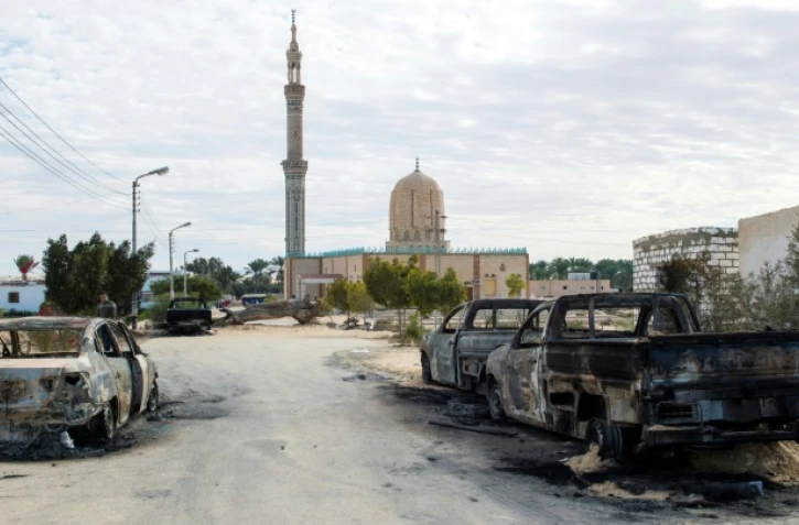 Photo de la mosquée Al-Rawda, dans le village égyptien de Bir al-Abd, le 25 novembre 2017