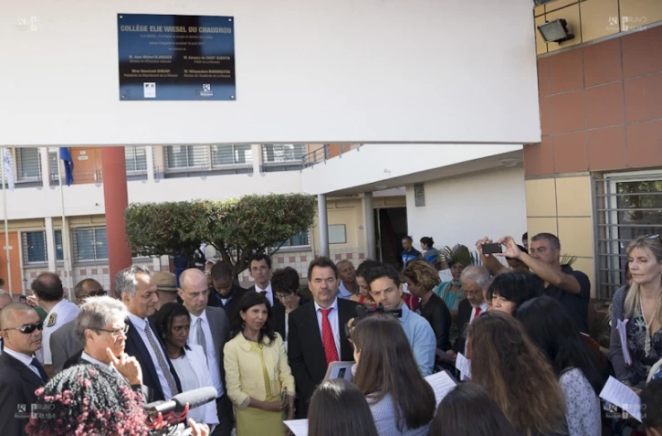 Photo : Inauguration collège Chaudron 