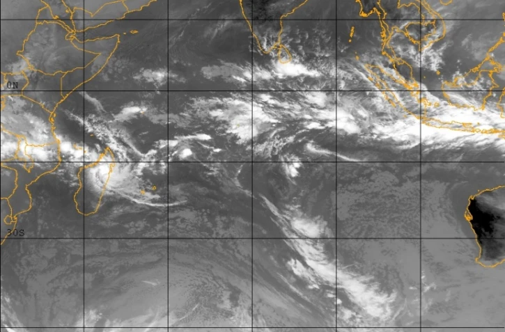 Image Satellite de l\'Océan Indien le 2 février 2016