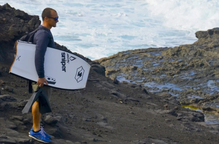 Amaury Lavernhe, au sommet du bodyboard