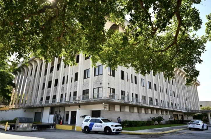 Le tribunal fédéral américain où a comparu le suspect arrêté dans l'enquête sur la tentative d'assassinat contre Donald Trump, Ryan Wesley Routh, à Wast Palm Beach, le 16 septembre 2024 ( AFP / Chandan Khanna )