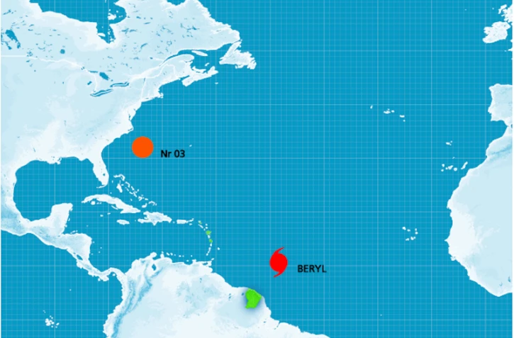 Ouragan Beryl Antilles