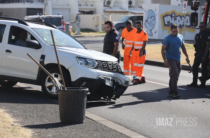Accident au Barachois : route fermée à la circulation dans les deux sens