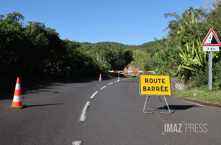Éboulis sur la route de la Montagne 