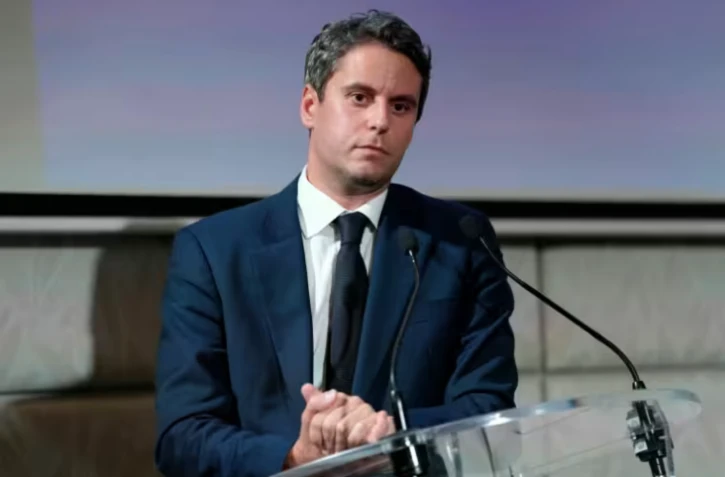 Le candidat Renaissance à la présidentielle Gabriel Attal à Paris le 14 octobre 2026