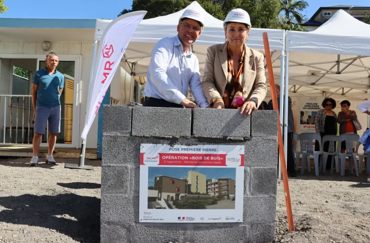 Petite-Île : pose de la première pierre pour la résidence bois de buis