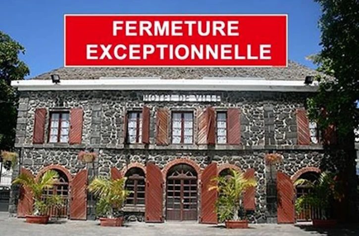Fermeture de la mairie de Saint-Leu