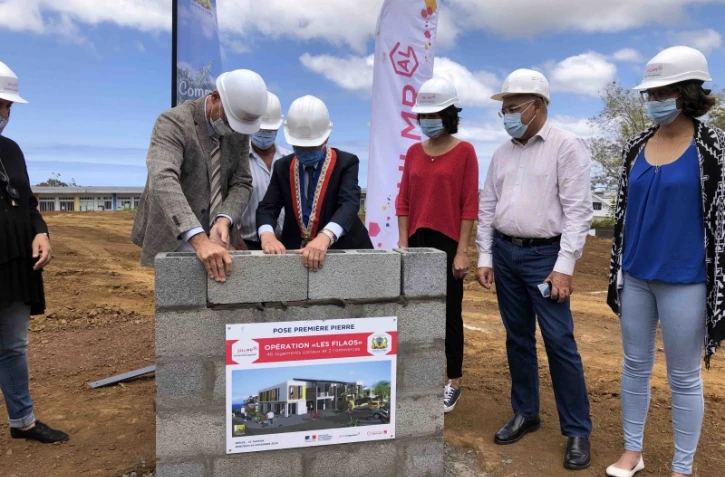 Nouveau groupe d'habitations : la première pierre est posée pour "Les Filaos"