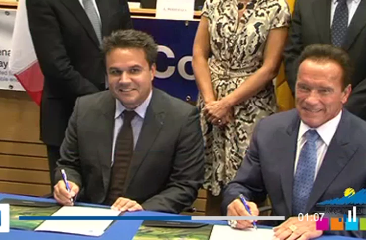 Robert et Schwarzenegger