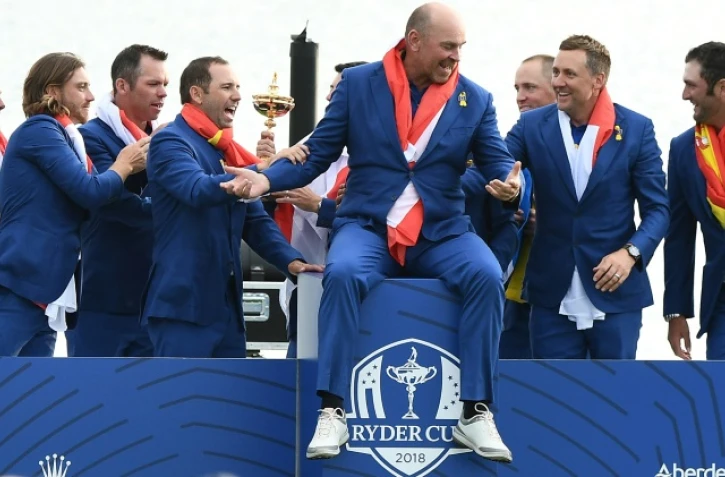L'Europe triomphe lors de la Ryder Cup à Saint-Quentin-en-Yvelines le 30 septembre 2018