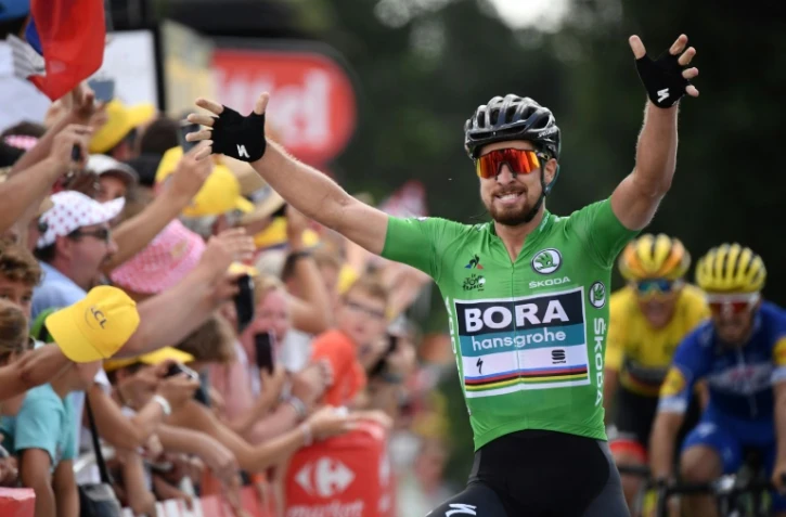 Le Slovaque Peter Sagan remporte la 5e étape du Tour de France, le 11 juillet 2018 à Quimper