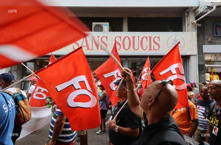 mobilisation, manifestation, intersyndicale, interprofessionnelle, défilé, Saint-Denis, 5 octobre 2021