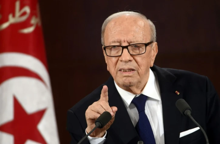 Béji Caïd Essebsi prononce un discours pour le 59e anniversaire de l'indépendance de la Tunisie, le 20 mars 2015 à Tunis