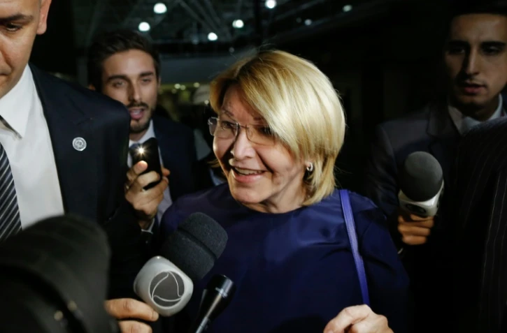 L'ex-procureure générale du Venezuela Luisa Ortega à son arrivée à l'aéroport de Brasilia, le 23 août 2017