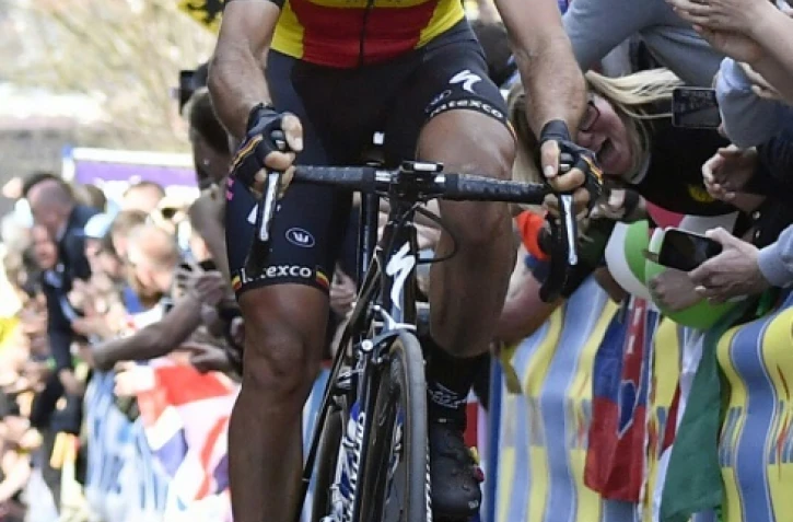 Philippe Gilbert, vainqueur du Tour de Flandres, le 2 avril 2017 à Audenarde