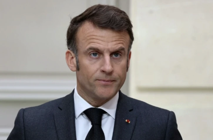 Le président Emmanuel Macron à l'Elysée, le 28 mars 2025 à Paris ( POOL / Sarah Meyssonnier )