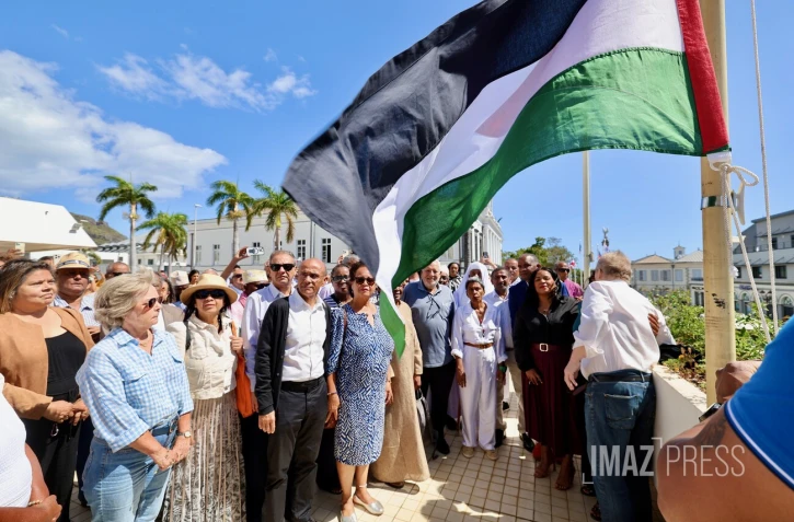 Levée de drapeau de la Palestine St-Denis