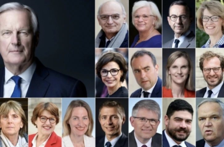 Le gouvernement du Premier ministre Michel Barnier, dévoilé le 21 septembre 2024 ( AFP / - )