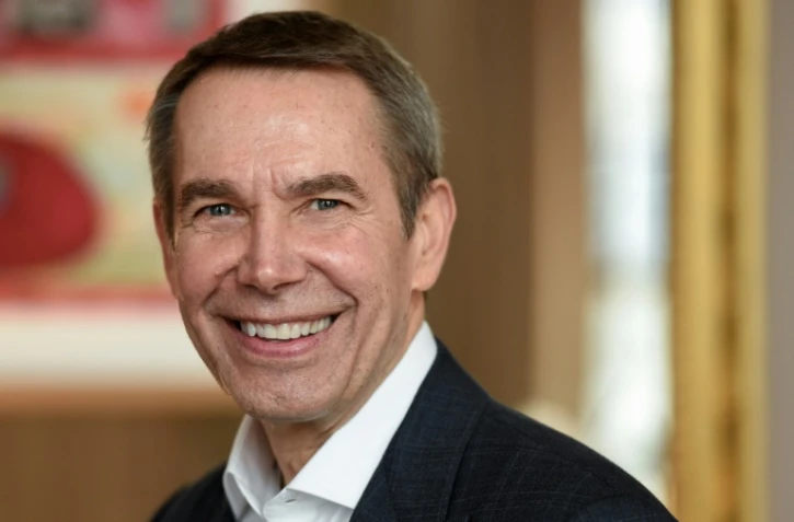 L'artiste américain Jeff Koons au ministère de la Culture à Paris, le 30 janvier 2017 