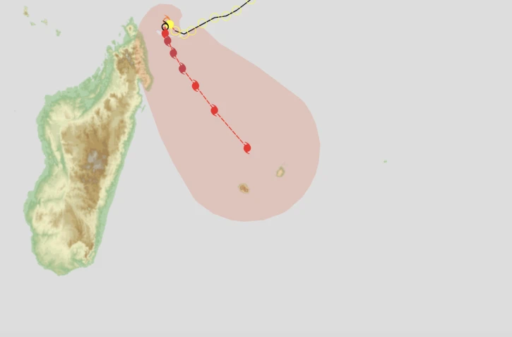 Une future tempête en formation, qui pourrait devenir cyclone en direction des Mascareignes