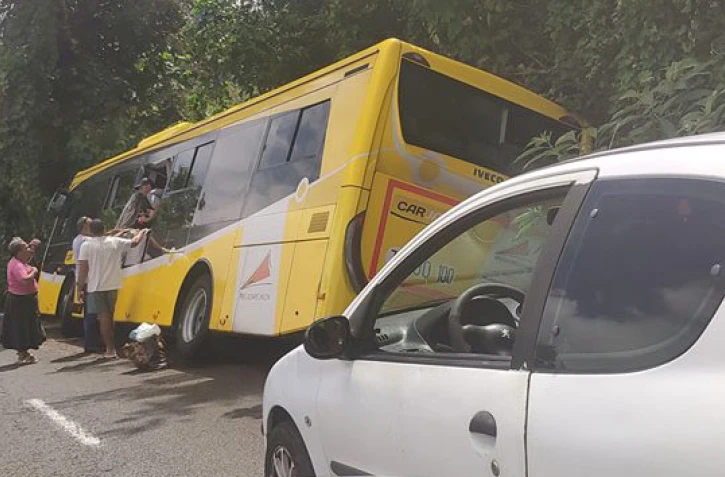 Accident, bus, route, 