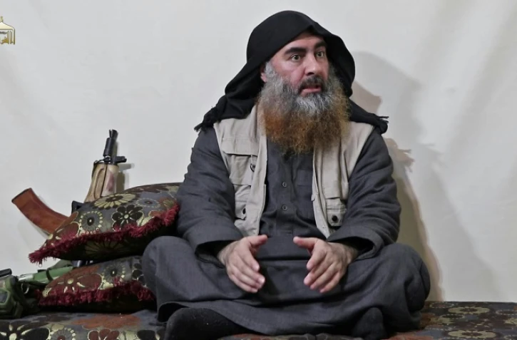 Le chef du groupe Etat islamique Abou Bakr al-Baghdadi tel qu'il est apparu dans une vidéo diffusée sur internet le 29 avril 2019