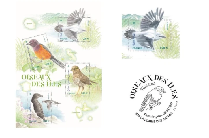 La Poste lance un nouveau bloc de timbres collector "oiseaux des îles"