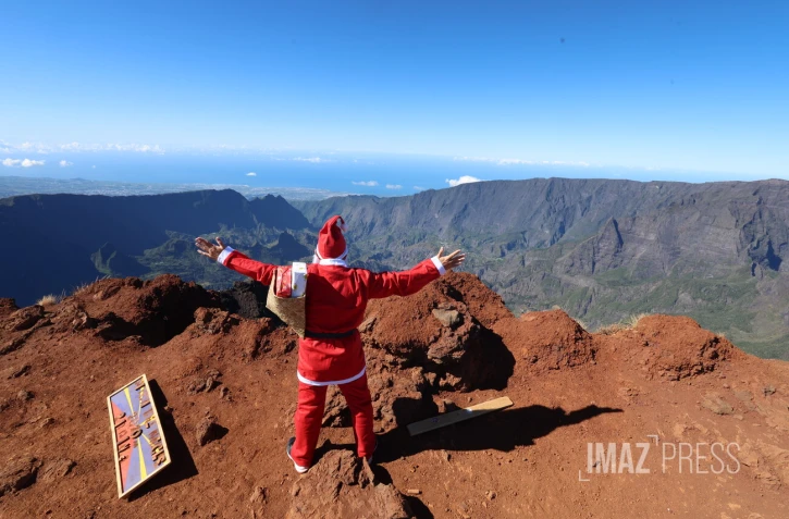 Père Noël au  Piton des neiges 