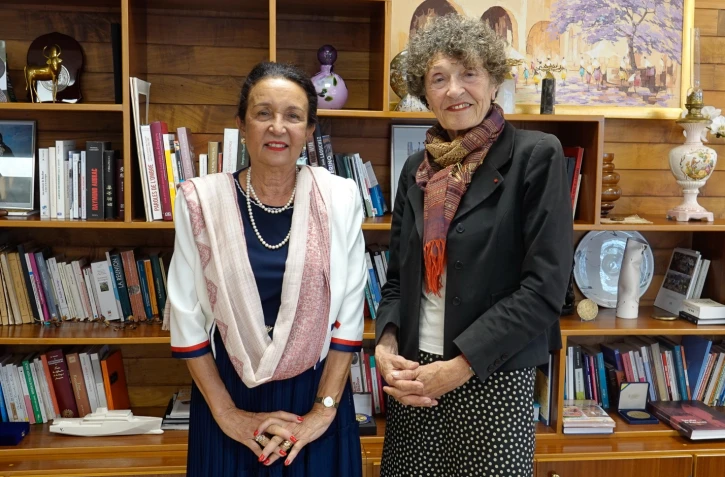 Huguette Bello et Claire Dreyfus-Cloarec échangent sur l’avenir de l’aéroport