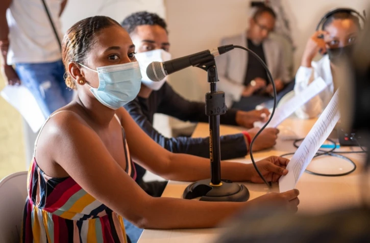 Des jeunes Portois s'essayent à la webradio [