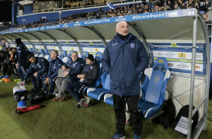 Le coach bastiais François Ciccolini, lors de la réception de Monaco au stade Armand Cesari, le 17 février 2017