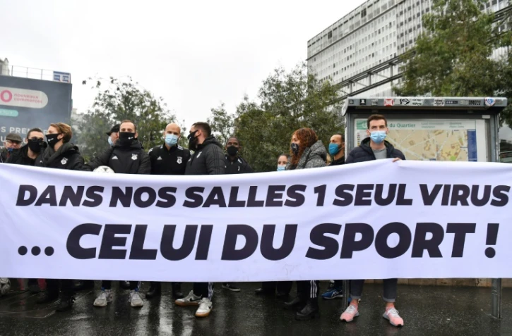 Manifestation le 2 octobre 2020 à Paris contre la fermeture des salles de sport